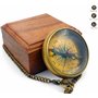 KHUMYAYAD - Boussole antique en laiton. Cadeaux de baptême pour garçons, cadeaux de confirmation, cadeaux de première communion 