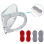 Lot de 8 pare-chocs universels de rechange pour siège de toilette avec adhésif puissant pour la maison, l'hôtel et l'école (blan