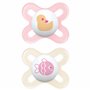 Mam Start S152 Tétine extra petite en silicone SkinSoftTM ultra doux pour bébés de 0 à 2 mois Multicolore (2 unités) modèle aléa