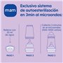 MAM Anti-Colic 260 ml - Biberon anti-coliques avec base de ventilation, biberon MAM auto-stérilisable avec tétine MAM n° 1 en si