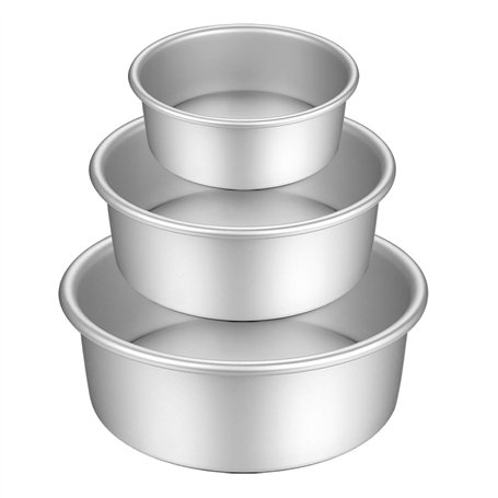 Gesentur Ensemble de Moules à Gâteau Ronds Revêtement Anti-adhésif avec Base Amovible Moules (1