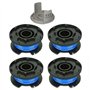 4 Pack Bobine Fil Coupe Bordure Remplacements Compatible for Ryobi One + AC14RL3A 18v 24v 40v Coupe Bordures