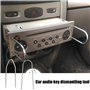 LYITZW 4 Pcs Clé Extraction autoradio Clés d'extraction de démontage autoradio tiroir Outil de déverrouillage d'autoradio Acier 