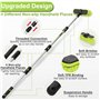 165cm Brosse Lavage Voiture Telescopique Kit Nettoyage Voiture Extérieur Poils Doux Balai de Lavage avec 4 Places Tenues à la Ma