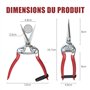 QianRuiDa Sécateur De Jardin Ciseaux De Jardin Sécateur à Poignée Antidérapante Sécateur à Main Ciseaux De Jardin De Fleuriste p