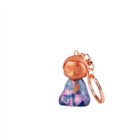 LITTLE BUDDHA Porte clés bouddha 4.5cm Que ton cœur fasse le bien