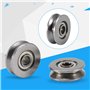 20 pièces 1.4mm profond métal V rainure Guide poulie roulement roue Rail roulements à billes roue 3x12x4mm