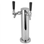 Distributeur Boisson Double, Tireuses à Bière, 3 Po Diamètre Colonne Distributeur Robinet de Tour Bière d'Acier Inoxydable avec 