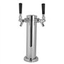 Distributeur Boisson Double, Tireuses à Bière, 3 Po Diamètre Colonne Distributeur Robinet de Tour Bière d'Acier Inoxydable avec 