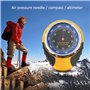 Baromètre + Altimètre + Boussole + Thermomètre Testeur 4 en 1, Randonnée en Plein Air Escalade Ski Cyclisme Équipement Nécessair