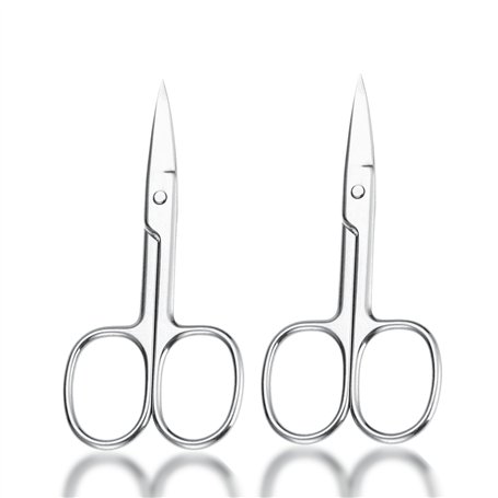 Audentiax Ciseaux à ongles et cuticules (Pack de 2) - Outil professionnel pour manucure et pédicure