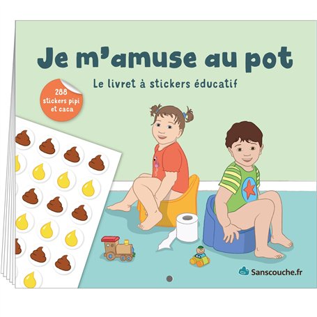 Je m’amuse au pot : Le livret à stickers éducatif pour l'apprentissage de la propreté. Tableau de récompense Enfant avec autocol