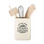 Premier Houswewares Vintage Home Pot à Ustensiles Carré avec ustensiles -Porte Ustensiles