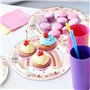 41 Pièces Kit De Vaisselle Anniversaire Fille Arc En Ciel Vaisselle De Fêt Jetable Fille Vaisselle Comprend 10 Assiettes Plates 