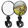 Ziyero 1 Paire Mini Miroir Réflecteur Convexe Universal Cyclisme Vélo Guidon Rétroviseur Miroir Réflecteur Rotation 360 Degrés A