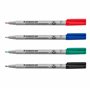 Staedtler Lumocolor 316, Feutres non-permanents à pointe fine pour toutes les surfaces, Sans xylène ni toluène, Set de 4 couleur