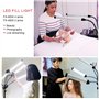 Yidoblo FX-480ii Pliable 50W 3200K-5500K LED Video Studio Double Arms Fill Ring Light avec Port de Chargement USB, 200cm de Long