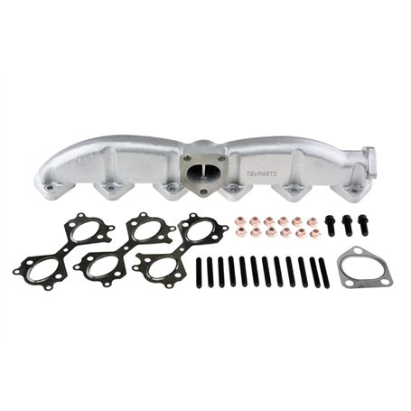 Tbvparts Collecteur d'échappement 11622248166 Plus Jeu de joints 18407788422 Fabriqué en fonte - 11627788422 Compatible avec E60