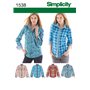 Simplicity Patron de Couture 1538 : Chemise boutonnée sur Le Devant