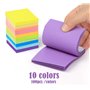 Agoer 1000 Feuillets Notes Sticky Notes de 10 Couleurs Vives, 76 x 76 mm Super Sticky Notes, 100 feuilles/bloc Notes Autocollant
