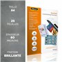 Fellowes pochettes de plastification Admire pré-pliées Easy Fold, A4 80 microns lot de 25, finition brillante