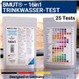 Lot de 25 Bandelettes de Test 16 en 1 pour l'Eau Potable - Testeur pour Analyse de la Qualité de l'Eau du Robinet - Dureté Total