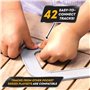 Driven by Battat - Voiture pour Enfants avec Circuit - 57 pièces - Pistes connectables – Véhicules et Panneaux de signalisation