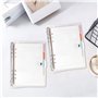 Classeur A6 en PVC Souple Transparent à 6 Anneaux Classeur A6