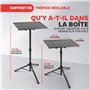 PYLE Support Projecteur et Ordinateur Portable- Support Vidéoprojecteur-Pied pour équipement DJ et Studio - Trépied - Hauteur Ré