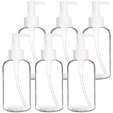 Youngever Lot de 6 Bouteilles de Pompe de Lotion en Plastique Rechargeables Vides 250ML