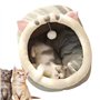 Benares Lit pour Chat - Tapis De Grotte Lavable | Lit Niche pour Chat D'intérieur | Lit pour Chat Grotte De Chat Maison | Lit Co