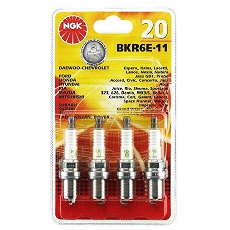ngk spark plugs NGK20 Blister 4 Bougies BKR6E-11
