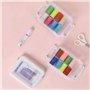 Kit de couture avec boîte,YMWALK boîte de couture portable avec accessoires de couture Kit aiguille et fil, comprend 16 couleurs