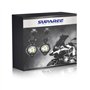 2 x LED Phare Auxiliaire Lampe Avant Feux Brouillard 40W IP67 DRL avec Support pour R1200 GS X-ADV 750 Universal Moto