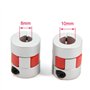 Zeberoxyz Lot de 2 raccords flexibles de 8 mm à 10 mm en aluminium prune pour moteur d'imprimante 3D CNC et servomoteur pas à pa