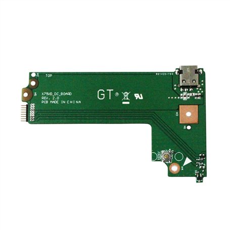 Gintai DC Jack Carte Mère Bouton d'alimentation avec câble Ruban de Rechange pour ASUS X75 X75A X75SV X75VB X75VC X75VD