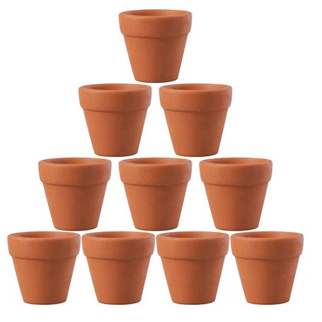 OUNONA Lot de 10 Pots en Terre Cuite de 4