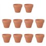 Ounona Lot de 10 mini-pots en terre cuite - pots fleurs/cactus - idéal pour plantes