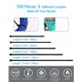 Collier de Serrage Plastique 700 Pièces, Serflex Attaches de Câble Noire Assortiment 100/150/200/250/300mm X 3.6mm Collier Rilsa