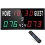 PELLOR Tableau d'affichage Scoreboard LED Télécommande Compteur De Point Electronique pour Basketball Baseball Sport Intérieur E