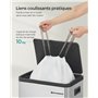 SONGMICS Sacs Poubelles Résistants, Sacs Poubelles à Liens Coulissants pour Poubelles de Cuisine 50L, Pré-séparés, Code du Sac 0