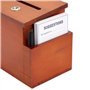 Boîte à Suggestions en Bois avec Serrure et Poche, Boîte à Bulletins, 50 Cartes de Suggestions et 1 Stylo Inclus, marron