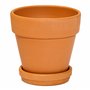 Juvale Petits Pots de Fleurs en Terra Cotta avec Soucoupes - 10,2 cm - 6 Pots pour Plantes