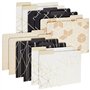 Paper Junkie Lot de 12 dossiers de fichiers colorés et décoratifs en feuille d'or