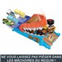 Hot Wheels Coffret Monster Trucks Arena Smashers Défi du Croque-Trésor avec 1 Monster Truck Tiger Shark Et 1 Voiture Broyée, Éch