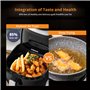 Friteuse sans Huile Air Fryer Électrique à Air Chuad avec Livre de Recette 8L 1800W 8 Programmes XXL en Acier Inox Écran Tactile
