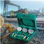 VEVOR Kit de Test de Pression Hydraulique, 250/400/600 bars, 3 Manomètres, 6 Raccords, 3 Tuyaux de Test, Jauge de Test Hydrauliq