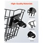 VEVOR Panier Avant de Vélo et Trottinette Électrique Métallique avec Support Fixe, 245 x 215 x 180 mm, Capacité de Charge 9 kg, 
