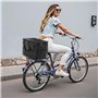 VEVOR Panier Arrière de Vélo Pliable Fil Métallique, 340x210x225 mm, avec Sac Amovible, Housse Imperméable, Dégagement Rapide, p