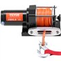 VEVOR Treuil électrique 1588 kg, 12 V CC treuil pour VTT/UTV avec câble synthétique à 12 brins de Φ0,5 x 1188,7 cm, télécommande